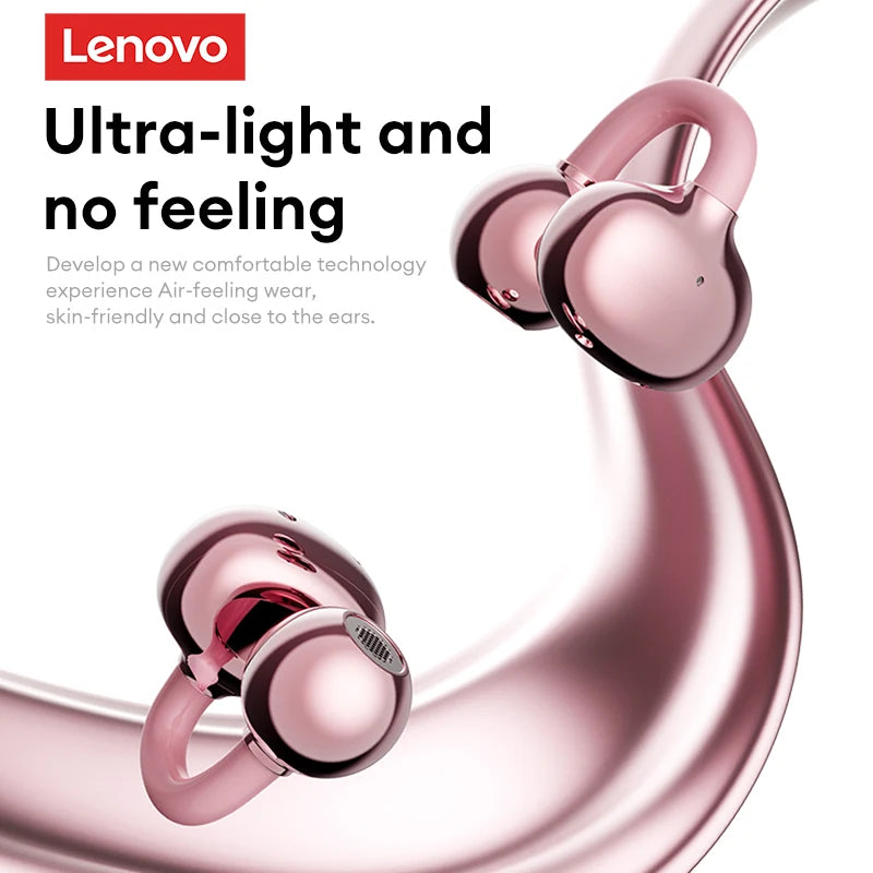 Unleash Your Sound with Lenovo LE302 Wireless Ear Clip Earphones - Perfect for Music and Sports with Low Latency HD Calls