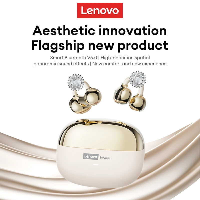 Unleash Your Sound with Lenovo LE302 Wireless Ear Clip Earphones - Perfect for Music and Sports with Low Latency HD Calls