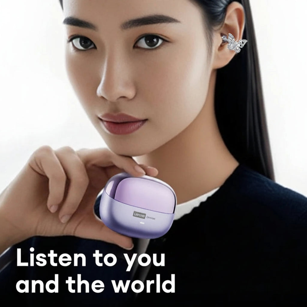 Unleash Your Sound with Lenovo LE302 Wireless Ear Clip Earphones - Perfect for Music and Sports with Low Latency HD Calls