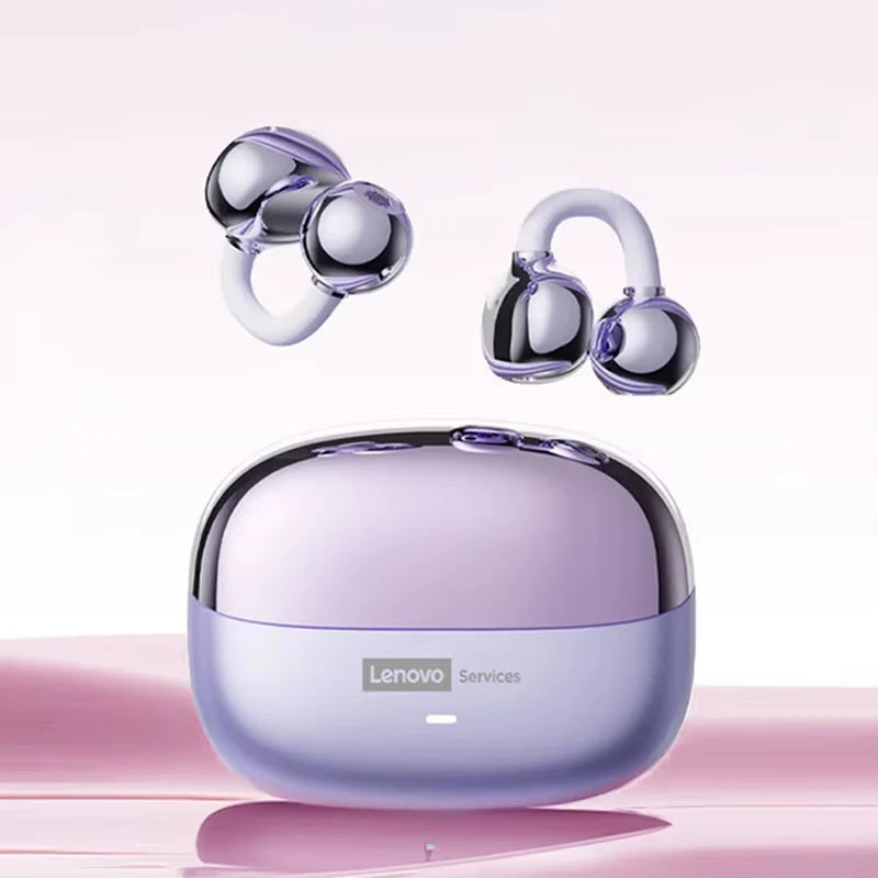 Unleash Your Sound with Lenovo LE302 Wireless Ear Clip Earphones - Perfect for Music and Sports with Low Latency HD Calls